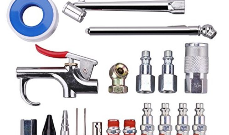 WYNNsky Air Hose Fittings 1/4" NPT Air Compressor Connect Coupler/Plug with Storage Case/Blow Gun/Tire Gauge,20-Piece WYNNsky Air Hose Fittings 1/4&#8243; NPT Air Compressor Connect Coupler/Plug with Storage Case/Blow Gun/Tire Gauge,20-Piece 519h9md4gzL 730x430