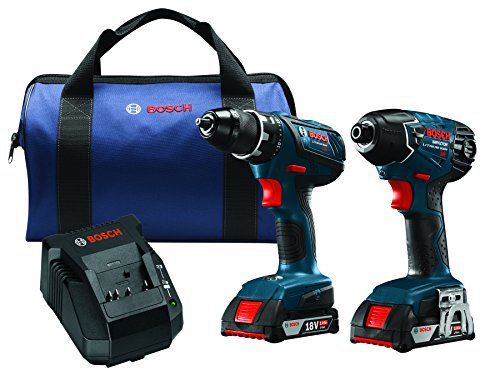 Bosch Power Tools Drill Set - CLPK232A-181 – Two Cordless Drills Tool Kit– Includes Compact Drill, Hex Impact Driver, Lithium Batteries, 18V Charger, Contractor Bag For Professional Use, HVAC  Bosch Power Tools Drill Set &#8211; CLPK232A-181 – Two Cordless Drills Tool Kit– Includes Compact Drill, Hex Impact Driver, Lithium Batteries, 18V Charger, Contractor Bag For Professional Use, HVAC 51meEpYxQhL