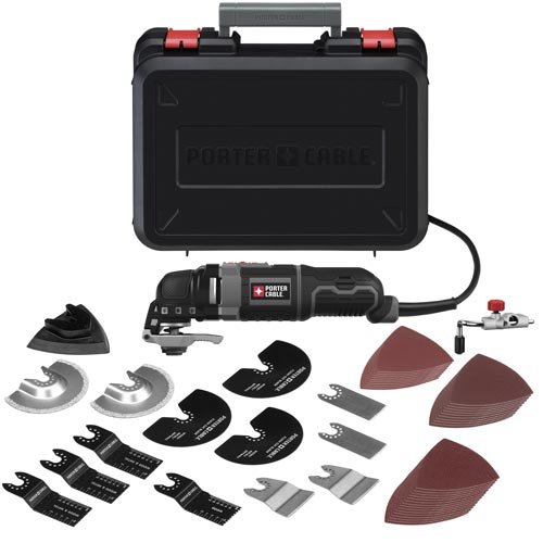 PORTER-CABLE PCE605K52 3-Amp Oscillating Multi-Tool Kit with 52 Accessories  Dynamic Power 50 Piece Air Tool Kit. 1-1/2&#8221; Impact Wrench, 1-3/8&#8221; Ratchet Wrench, 5-Air Hammer w/Chisels, and mnay other great tools. D-W3-50K 51nc7GjBFAL