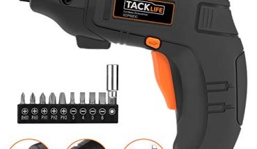 Electric Screwdriver, Tacklife Cordless Screwdriver Rechargeable 1500 mAh Li-on Battery with 10 Pcs Bonus Screw Bits for Home DIY and Fit for Ladies, Newbies and Experienced, Front LED Light-SDP60DC 41r2ewfcCpL 370x215