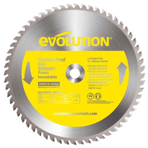 Evolution Power Tools 14BLADESS Stainless Steel Cutting Saw Blade, 14-Inch x 90-Tooth  Evolution Power Tools 14BLADESS Stainless Steel Cutting Saw Blade, 14-Inch x 90-Tooth 511Vm2dA gL