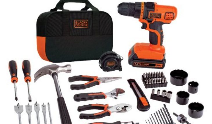 BLACK+DECKER 20V MAX Drill &#038; Home Tool Kit, 68 Piece (LDX120PK), Black/Orange 51 lfuFBeTL 730x430