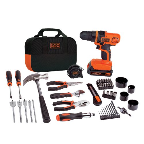 BLACK+DECKER 20V MAX Drill & Home Tool Kit, 68 Piece (LDX120PK), Black/Orange  BLACK+DECKER 20V MAX Drill &#038; Home Tool Kit, 68 Piece (LDX120PK), Black/Orange 51 lfuFBeTL