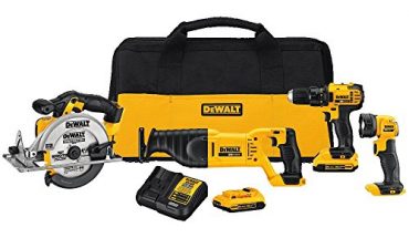 DEWALT 20V MAX Combo Kit, Compact 4-Tool (DCK423D2) 51SW4b26BBL 370x215