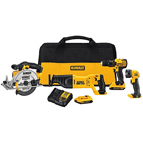 DEWALT 20V MAX Combo Kit, Compact 4-Tool (DCK423D2)  DEWALT 20V MAX Combo Kit, Compact 4-Tool (DCK423D2) 51SW4b26BBL